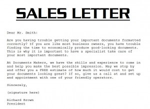 sales letter