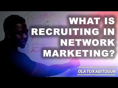 What is recruiting in network marketing?