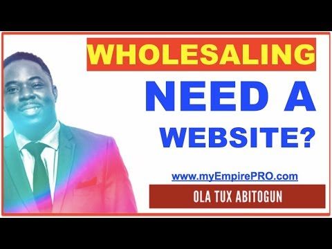 WHOLESALING REAL ESTATE ➡️ Is it important to have a website?